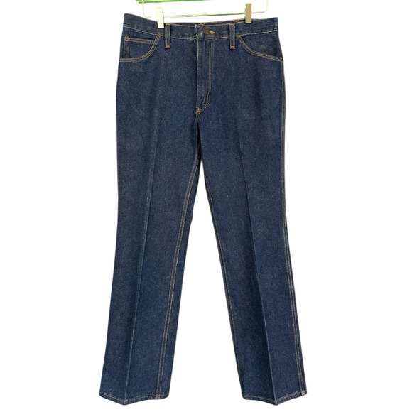 Vintage Sedgefield Jeans 34x32 USA Made Mens Dark‎ Wash Denim Straight Leg 80s - Picture 1 of 13